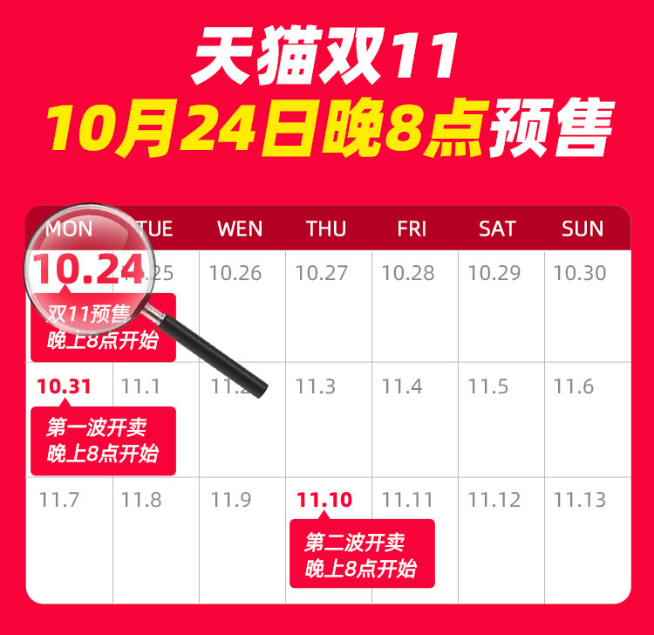 天貓雙11預售10月24日開始：預售提前「戰(zhàn)斗」縮短！今年你會沖嗎？